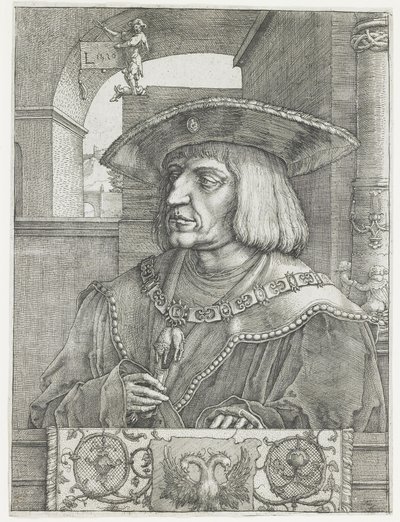 Emperor Maximilian I by Lucas van Leyden